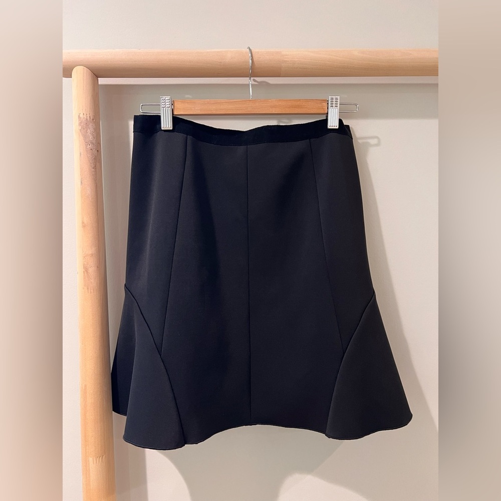 Rebecca Taylor black mini flounce skirt sz 10